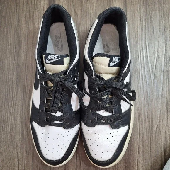 Nike Basketball Dunk Low Panda White Black Leather Sneakers Men's 11 DD1391-100 - Picture 7 of 12